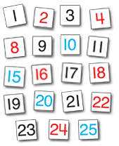 Hundreds Chart Replacement Cards