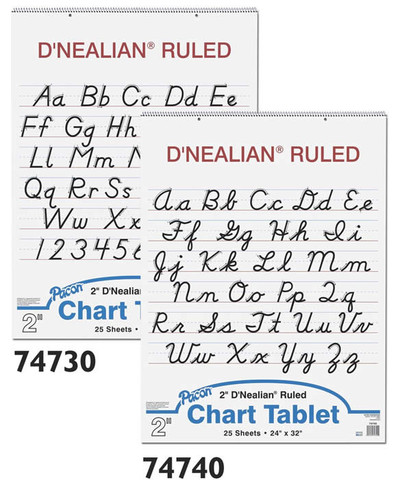 D‘Nealian Chart Tablets (2" Ruled, Manuscript Cover)