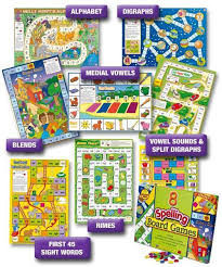 Eight Spelling Board Games